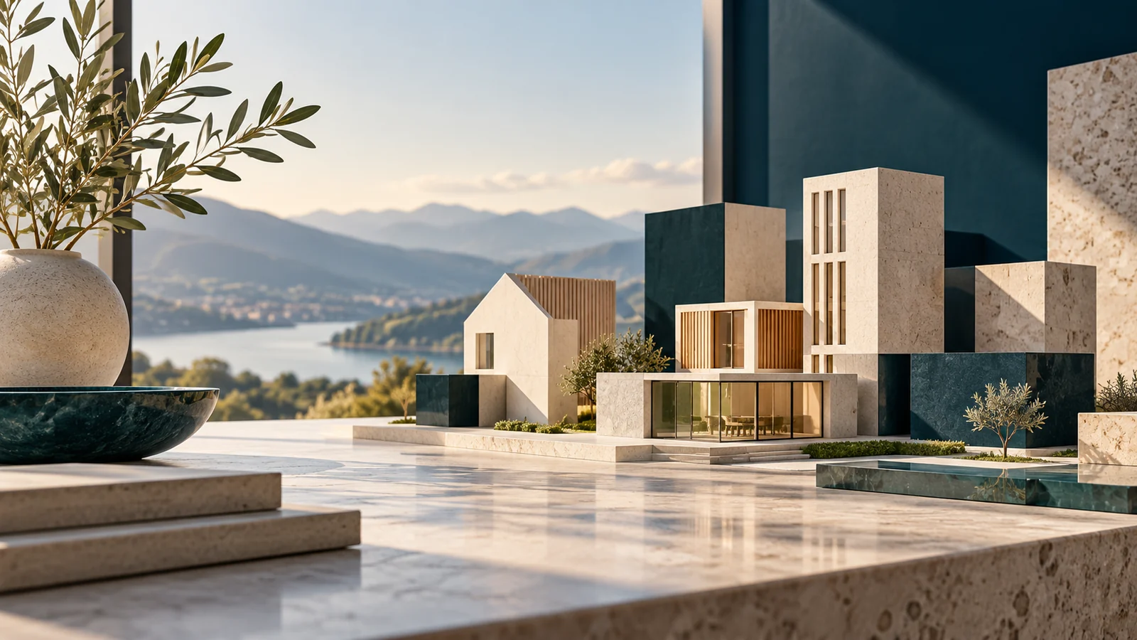 Architekturmodell als Symbol für Planung, Wohnräume und neue Perspektiven